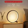 25cm Tabela LED Touch Touch Sensitive Bedroom Circular Lâmpadas de mesa USB Luzes noturnas de decoração de cabeceira USB AA230421