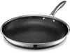 Pans HexClad Hybrid Nonstick Frying Pan 12-Inch Stay-Cool Handle Dishwasher And Oven Safe Induction Ready Compatible With All