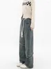 Женские джинсы уличная одежда высокая талия женская летняя модная винтажная хип -хоп