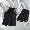 Kobietowa odzież sutowa qsrocio Summer Damska piżama zestaw świeży styl Sling Top Shorts Sutwear Silk Like Leisure Home Znóstwo nocne dla dziewczynki 230421