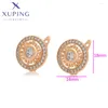 Creolen Xuping Schmuck Trendy Arrival Kupferlegierungsstein mit goldfarbenem Ohrring für Damen Schmuck Geschenk X000032852