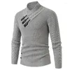Männer Pullover Herbst Winter Mode Business Lange Ärmeln Gestrickte Top Große Pullover Warme Unterlage Hemd Lose Pullover A82