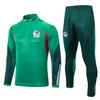 2023 México Tracksuits Futebol Jerseys Treinamento Terno Raul Chicharito Lozano Dos Santos Futebol Sportswear Homens e Crianças Kit Jaqueta Half Zip Survetement Top Quality