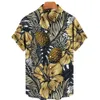 Casual shirts van heren Hawaiiaanse fruitafdruk korte mouwen Panaspatroon Tops Fashion kleding zomer losse shirt 230421