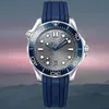 007 Designer Classic Mechanical Automatic Data Tylko 42 mm szafir 904L Skórzany opaska ze stali nierdzewnej 2813 Zegarek ruchowy