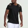 Men's T Shirts 2pcs Summer Men Casual Outdoor Sports Short Sleeve T-shirt Male Running Fitness Quick-Drying Breathable Basketball Tees Tops