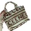 designer Cell handbag Vegetable basket shopping bag vacation photo hand woven Triumphal Arch Printed Stripe Letter Contrast One Shoulder Crossbody Tote Women ZW3E