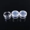 3g 5g 8g 10g 15g 20g Clear Plastic Cosmetic Container Jars With PE Lids Cosmetic Cream Pot Makeup Eye Shadow Nails Powder Jewelry Bottl Hsbr