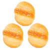 Party Decoration 3 PCS Simulation Bread Kids Accessories Slow Rebound Education Toy Baking Shop Ornament