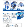 6 개 PCS Poli Car Kids Robot Toy Transform Cartoon Anime 액션 피겨 어린이 선물 주 Juguetes 230420의 다이 캐스트 모델 자동차 세트