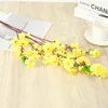 Flores decorativas plantas artificiais chimonanthus amarelo amarelo pêssego de pêssego home jardim decorar