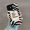 Luxury English Letter Stripe Phone Case For iPhone 14 13 Pro Max 11 12 Pro 7 8 Plus X XS Max XR Shockproof Korea Style Case Back Cover