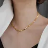 Chains Titanium Steel Plated 18k Gold Broken Silver Sugar Necklace Female Light Luxury Niche Design Sense Clavicle Chain