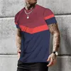 T-shirts Voor Mannen Gestreept Overhemd T-shirt Vintage Korte Mouw Geruite Tees Tops 2023 Casual Streetwear Oversized Mode Sweatshirt Mannen kleding