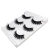 Faux cils 3 paires Mink Natural Long 10 mm Cils faits à la main 3D CILIOS