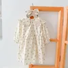 Girl Dresses Girls Floral Dress Toddler Korean Princess Born Romper Sister Outfit Spring Autumn Long Sleeve Infant Beige