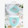 Toalettstol täcker plastöverdrag återanvändbara kuddar sanitetsunderlag WC -tillbehör nordiska närmaste mattor vattentät 38x40cm