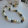 Choker Colorful Three Swordsmen Natural Deep Sea Shell Pearl And Necklace Simple Temperament Korean Style