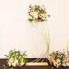 Dekoracja imprezy 10pcs) Typ Flower Sand Wedding Centerpieces stoje Złoty metalowy stół