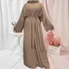 Artı Boyut Dergi Açık Abaya Kaftan Dubai Türkiye 2 Parça Müslüman'ın Set Lüks İslam Robe Afrika Elbise Kimono Fas Giyim Kaftan Moda 231121