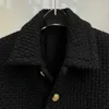 Damesjassen Zwart Vintage Revers Cropped Tweed Jas Dames Koreaanse Mode Single Breasted Blends Jas Elegant Luxe Ontwerp Korte Bovenkleding 231120