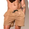 Shorts masculinos desmiit shorts de gado de banho de banho secos de shorts de natação shorts mass de praia shorts esportivos de malha de nadar com baús de natação alinhadas 230421