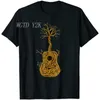 Camiseta masculina guitarra acústica árvore da vida impressão camiseta harajuku topos casual funy t manga curta natureza guitarrista jogador