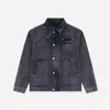 Marca de moda Pra Jacket da Coat Triangle Denim Jacket Chaqueta vintage de algodón Chaqueta de destrucción para hombres