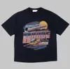 Modne ubrania od projektantów Koszulki Koszulki Rhude Sunset Champion Yacht T-shirt z krótkim rękawem Bawełna Modny Okrągły dekolt Lato Męskie Damskie Luźne topy Streetwear