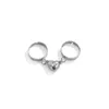 Wedding Rings 2023 Hand In Couple Heart Shaped Ring Design Pair Plain Open Magnet Chain