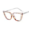 Jiuling Top Tr90 oeil de chat Anti bleu pour bloquer la lumière lunettes d'ordinateur lentille plate transparente miroir montures de lunettes