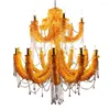 مصابيح قلادة LED مصباح Nordic Modern El Lobby Banquet Restaurant Restaurant Restaurant Pumpkin Flower Green Plant Light