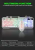 Tastiere 104 tasti Pannello metallico Tastiera meccanica cablata Mouse Set Luce RGB retroilluminata Esports Gioco completo senza impatto Tastiera per computer Q231121