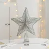 Christmas Decorations 2024 LED Sparkling Five-pointed Star Merry Tree Topper Warm Cristmas For Home Xmas Ornaments Navidad