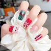 Ложные ногти полное покрытие кончики ногтей Короткое гель -крышка балерина Рождественская пресса длинная польская снежинка формы 1000 шт.