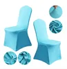 High-End Dining Chair Cover Wedding Party Decoration Full Package One-Piece Spandex White Chair Cover Elastic