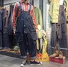 Herren-Jeans 2023 Hochwertige Denim-Overalls Herren-Cargo-Arbeits-Trägerhose Herren-Funktions-Multi-Pockets Herren-Streetwear-Overalls