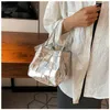 Abendtaschen Luxusmarke Tasche Sgrade 2023 Gewebte Handtasche für Frauen Korb Tote Eleganter Laser Silber Lady Cross Designer's 231120