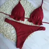 Damen-Badebekleidung, Damen-Mini-Tanga, Riemchen, niedrige Taille, Bikinis, Schlinge, 2023, sexy Bikini, brasilianischer Modest für Frauen, gelbe Strandkleidung