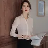 Blouses Femmes Femmes élégantes Chemises OL Styles Bureau Travail Porter Printemps Automne Manches Longues Entretien Professionnel Carrière Tops Vêtements