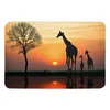 Teppiche Afrika Baum Giraffe Silhouette Sonnenaufgang Küche Fußmatte Schlafzimmer Bad Bodenteppich Haus halten Fußmatte Bereich Teppiche Wohnkultur