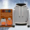 Sweats à capuche pour hommes Sweat à capuche chauffant Jack pour femmes et léger coupe-vent hiver extérieur doux et confortable avec sweat-shirt surdimensionné pour femmes uni