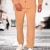 Survêtements pour hommes 2023 Casual Corduroy Coton Set Luxe Couleur Solide Poche Chemise à manches longues Veste Pantalon 2 pièces Costume Loisirs Automne