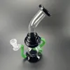 Backwater Black Glass Bong Hookahs 14mm Female Joint Smoking Water Pipes 6 Inch Oil Dab Rig With Quartz Banger