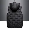 Mäns västar 2023 Autumn Winter Fashion Warm Solid Color Thick Vest Men ärmlös jacka Coat Waistcoat plus storlek 8xl hane