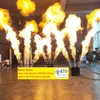 3 hoofden Fire Machine Triple Flame Thrower DMX Control Spray 3M voor disco -effecten van het huwelijksfeestje Stage Disco