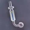 3cm Ball Glass Oil Burner Pipe NC Filter Smoking Straw Pipes Dry Herb Tobacco Wax Hand Pipes Portable Dab Smoking Tool BJ