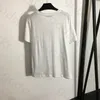 Katoenen T-shirt met print Damesmodemerk Ronde hals Casual sportshirt Klassiek ademend sweatshirt met korte mouwen