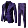 Costumes pour hommes Blazers Haute Qualité Classique Jacquard Costume Ensemble 2 pièces Blazer Pantalon De Luxe Mode Affaires Slim Social Ball Tailcoat Taille S 3XL 231121