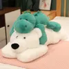 Peluş Bebekler 355575cm Yumuşak Hayvanlar Dinozor Domuz Bear Husky Köpek Oyuncak Dolgulu Yastık Karikatür Yatak Kanepe Yastık Çocuk Oyuncakları Sevimli Noel Hediyesi 230421